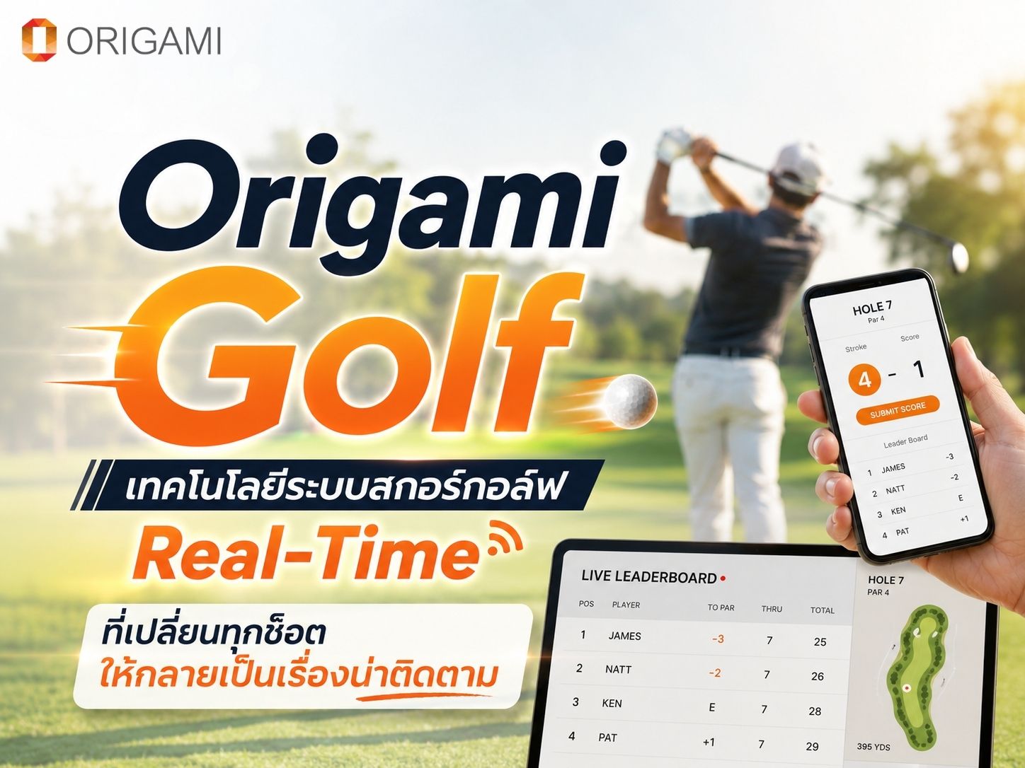 Origami Golf 实时高尔夫计分系统技术,让每一次挥杆都备受瞩目
